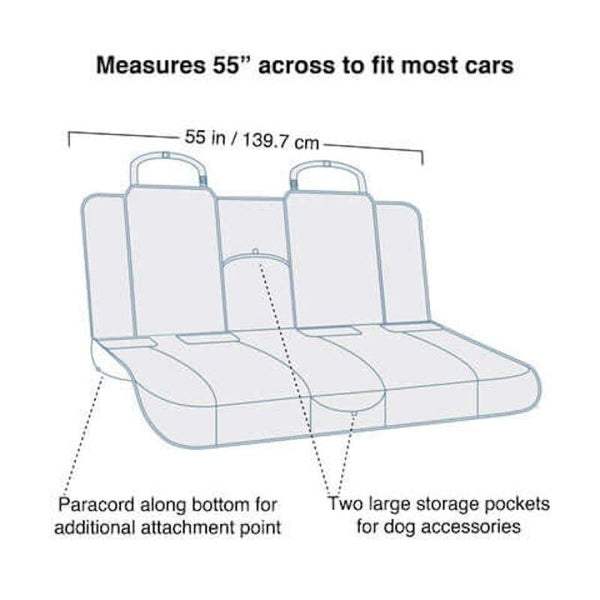 Kurgo Rover Bench Dog Seat Cover, Black
