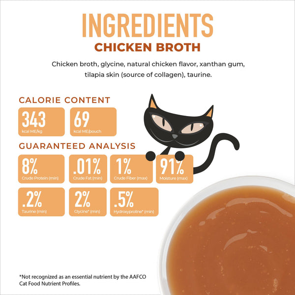 Tiki Cat Born Carnivore Broths Chicken Broth Wet Cat Food Topper Pouch