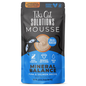 Tiki Cat Solutions Mineral Balance Mousse Tuna & Salmon Wet Cat Food Pouch