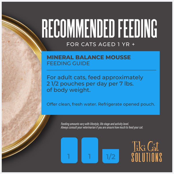Tiki Cat Solutions Mineral Balance Mousse Tuna & Salmon Wet Cat Food Pouch