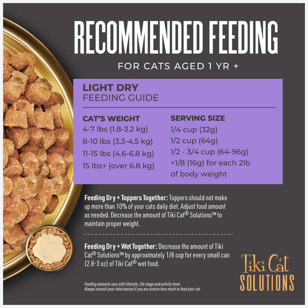 Tiki Cat Solutions Light Turkey Dry Cat Food