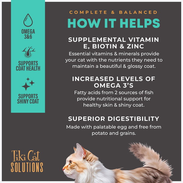 Tiki Cat Solutions Peau & Pelage Saumon & Hareng Croquettes sèches pour chats