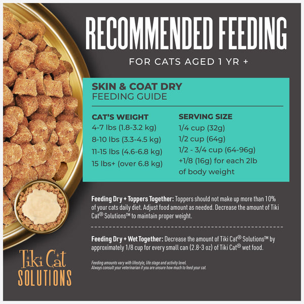 Tiki Cat Solutions Peau & Pelage Saumon & Hareng Croquettes sèches pour chats