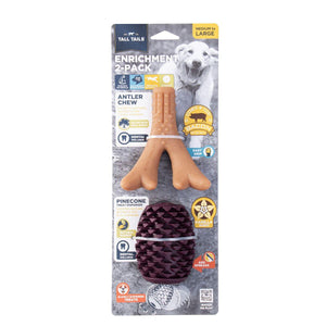 Tall Tails Enrichment Antler & Pinecone Dog Toy, Medium