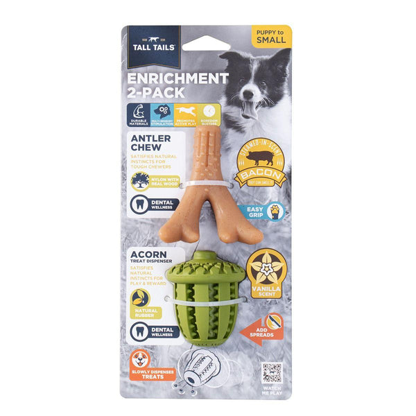 Tall Tails Enrichment Antler & Acorn Dog Toy, Small