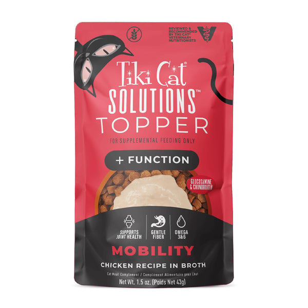 Tiki Cat Solutions Mobility Topper Chicken in Broth Wet Cat Food Topper Pouch