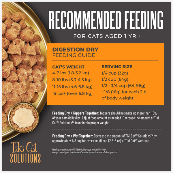 Tiki Cat Solutions Croquettes Digestion Agneau et Œuf pour chat