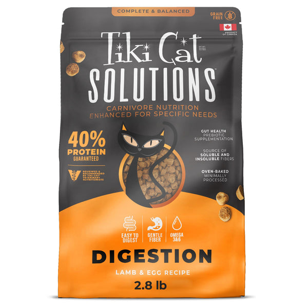 Tiki Cat Solutions Croquettes Digestion Agneau et Œuf pour chat