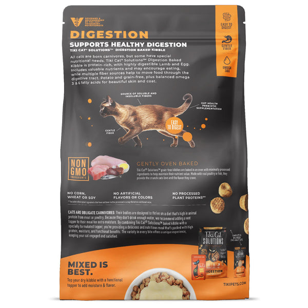 Tiki Cat Solutions Croquettes Digestion Agneau et Œuf pour chat