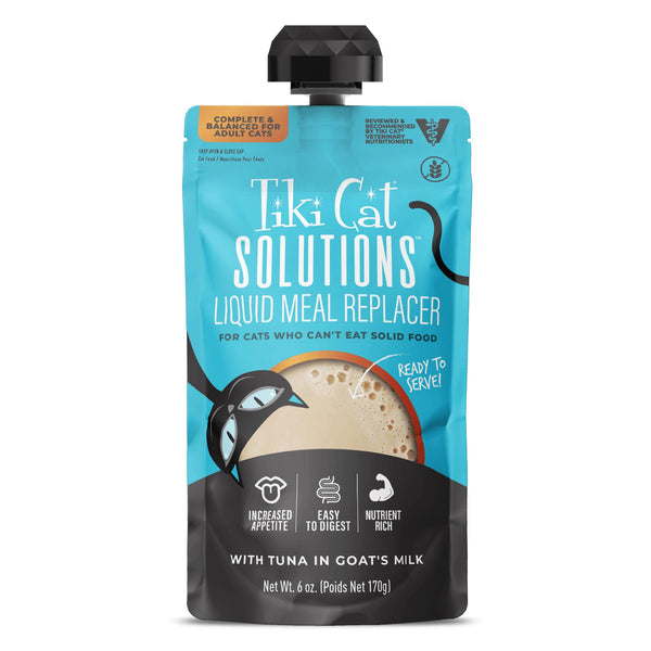Tiki Cat Solutions Liquid Meal Replacer Tuna in Goat's Milk Wet Cat Food Pouch