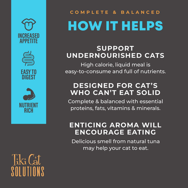 Tiki Cat Solutions Liquid Meal Replacer Tuna in Goat's Milk Wet Cat Food Pouch