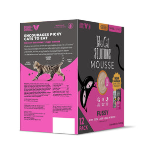 Tiki Cat Solutions Fussy Mousse with Duck Liver & Egg in Broth Multi-Pack Wet Cat Food Pouch