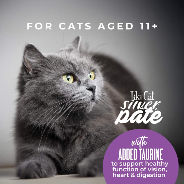 Tiki Cat Silver Pate Chicken, Salmon & Chicken Liver in Broth Wet Cat Food Can