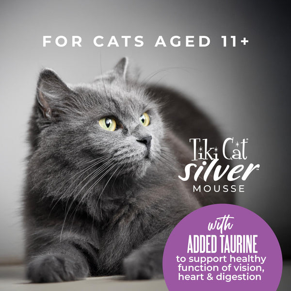 Tiki Cat Silver Mousse with Tuna, Mackerel & Pumpkin in Broth Wet Cat Food Pouch