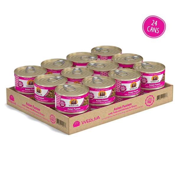 Weruva Classic Cat Asian Fusion with Tuna & Shirasu in Gravy Wet Cat Food Can