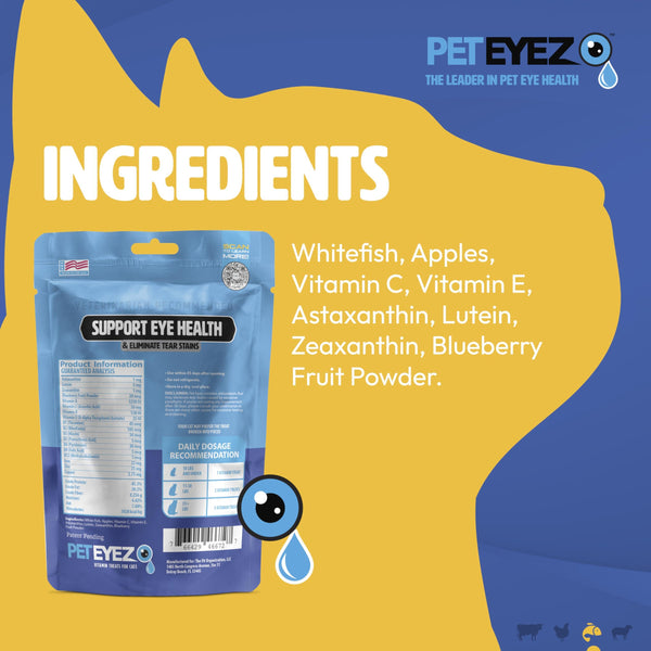 Pet Eyez Friandises pour chats aux vitamines Whitefish