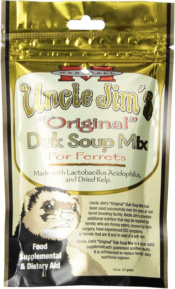 Marshall Uncle Jim's Original Duk Soup Mix Food Supplement & Dietary Aid for Ferrets, 4.5-oz