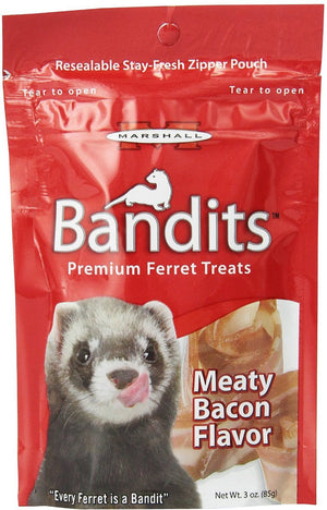 Marshall Bandits Premium Meaty Bacon Flavor Ferret Treats, 3-oz