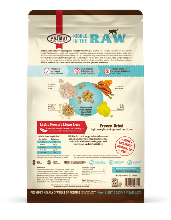 Primal Kibble in the Raw Chicken Fish Recipe Freeze-Dried Cat Food