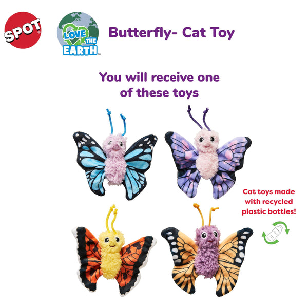 Ethical Spot Jouet pour chat Love the Earth Papillon, assortiment