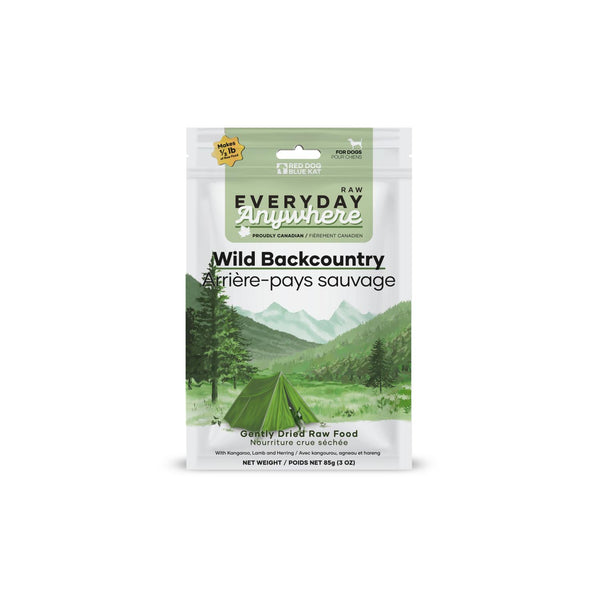 Red Dog Blue Kat Everyday Raw Anywhere Wild Backcountry Gently Dried Raw Dog Food