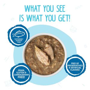 Weruva Classic Cat Mack & Jack with Mackerel & Grilled Skipjack in Gravy Wet Cat Food Can