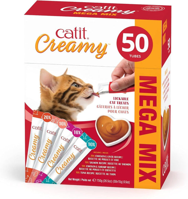 Catit Creamy Mega Mix Lickable Cat Treats