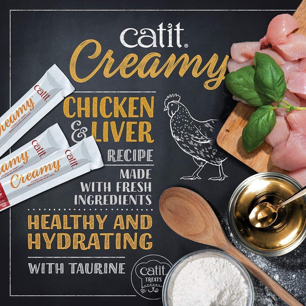Catit Creamy Mega Mix Lickable Cat Treats