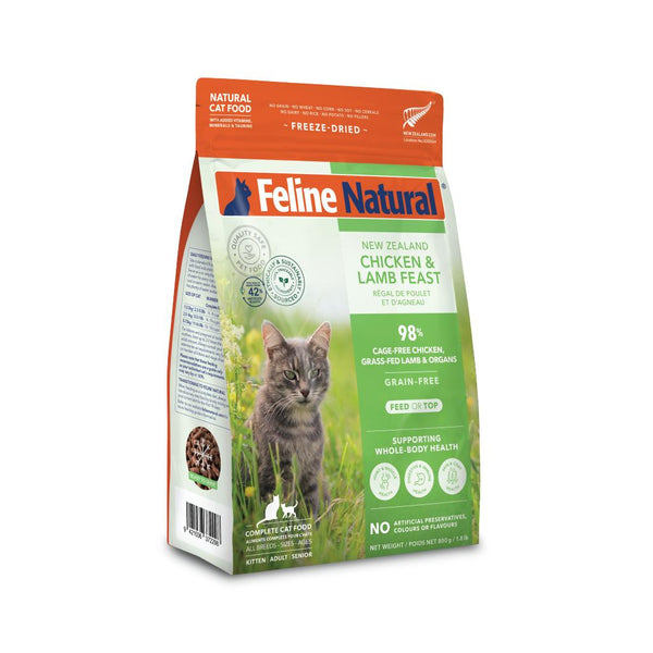 Feline Natural New Zealand Chicken & Lamb Feast Freeze-Dried Cat Food & Topper