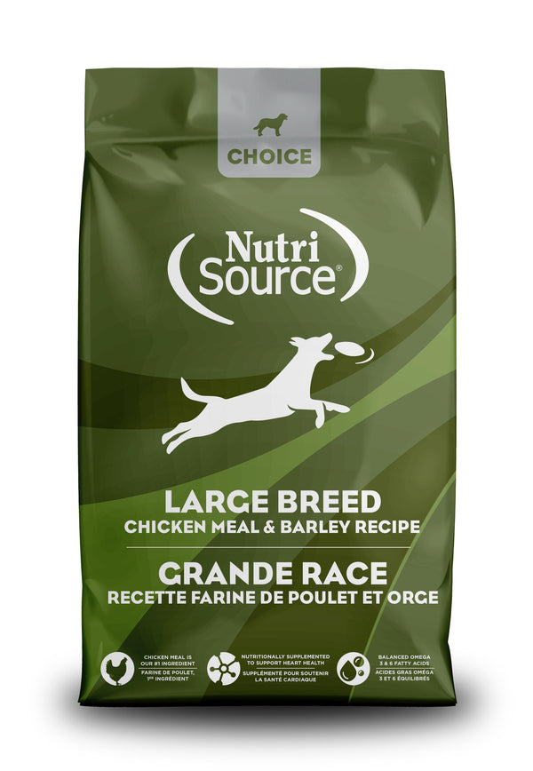 NutriSource Choice Nourriture sèche pour chiens adultes grandes races au poulet