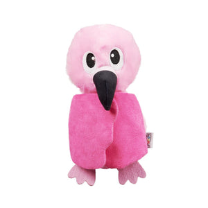 Outward Hound Hide-Ablez Flamingo Plush Puzzle with Treat Ball Dog Toy, Pink