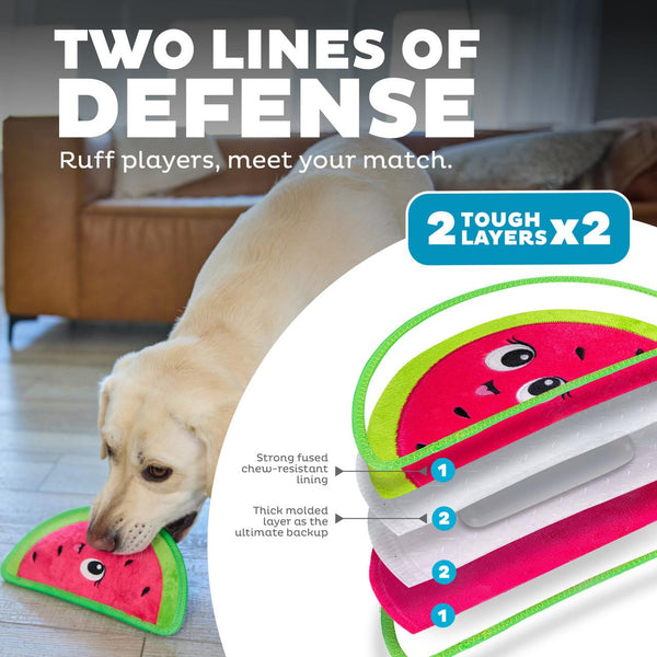 Outward Hound Tough Skinz Jouet pour chien Pastèque, Rouge