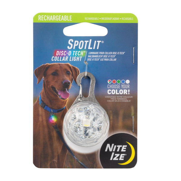 Nite Ize SpotLit Disc-O Tech Rechargeable Carabiner Light for Dog Collars