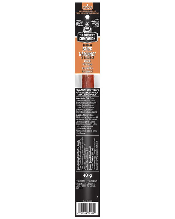 The Butcher's Companion Pork Sausage Long Sticks Dog Treats