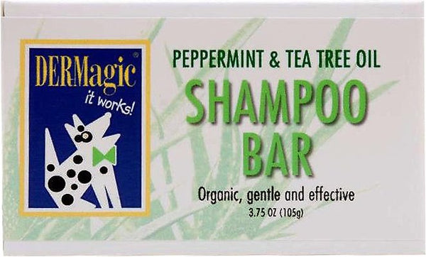 DERMagic Pain de shampoing pour chiens à la menthe poivrée et à l'huile d'arbre à thé, 3.75 oz