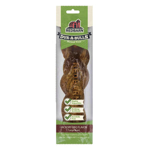 Redbarn Dur-A-Bulls Hickory BBQ Braid Dog Treats, Large