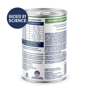 Natural Balance Specialized Nutrition Digestive & Immune Lamb & Brown Rice Wet Dog Food Can