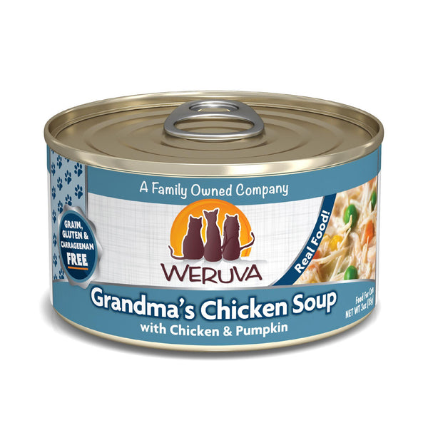 Weruva Classic Cat Grandma's Chicken Soup with Chicken & Pumpkin Wet Cat Food Can