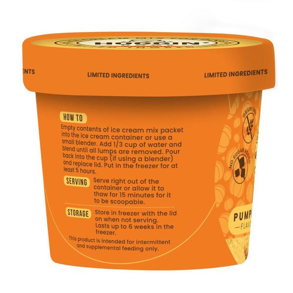 Puppy Cake Hoggin' Dogs Ice Cream Mix Pumpkin Flavored Dog Treats