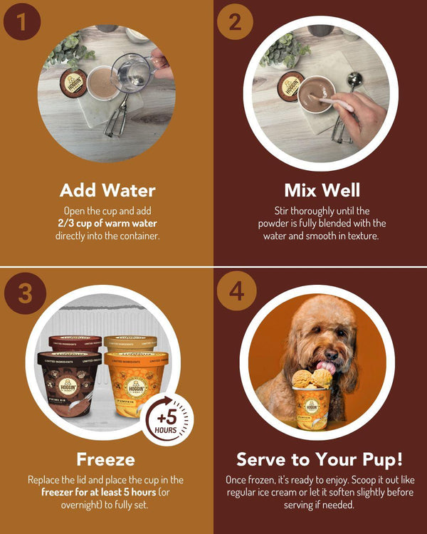 Puppy Cake Hoggin' Dogs Ice Cream Mix Pumpkin Flavored Dog Treats