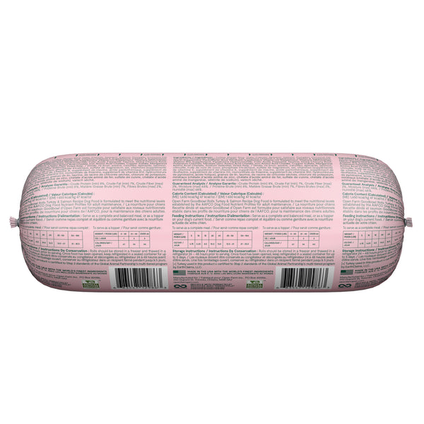 Open Farm Goodbowl Gently Cooked Turkey & Salmon Roll Frozen Dog Food