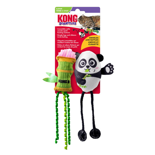KONG Scrattles Panda Catnip Cat Toy
