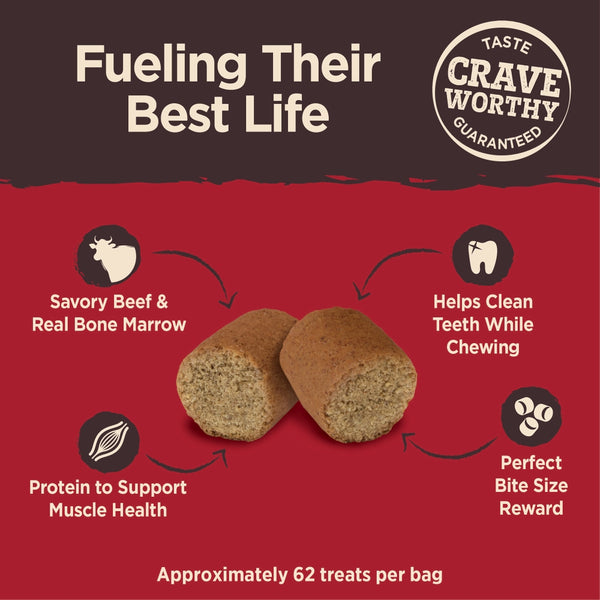 Wellness CORE Healthy Joints Beef Crunchy Grain-Free Dog Treats, 8-oz