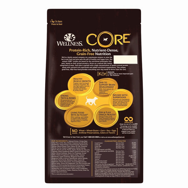 Wellness CORE Grain-Free Puppy Chicken & Turkey Dry Dog Food