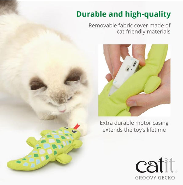 Catit Groovy Gecko Motion-Activated Cat Toy