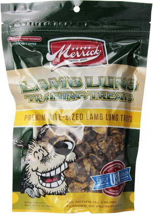 Friandises d'entraînement pour chiens aux poumons d'agneau Merrick, 5 oz