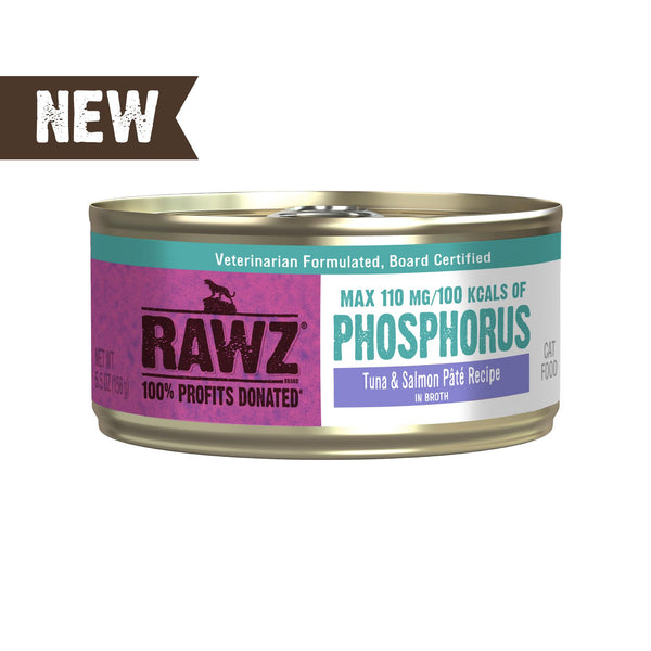 RAWZ Reduced Phosphorous Tuna & Salmon Pate Wet Cat Food Can