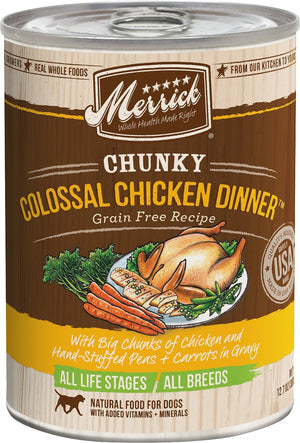 Merrick Chunky Grain-Free Colossal Chicken Dinner Canned Dog Food