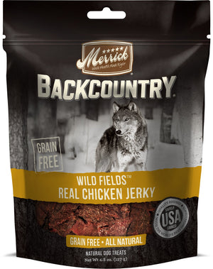 Merrick Backcountry Wild Fields Friandises pour chiens en jerky de vrai poulet, 4.5 oz