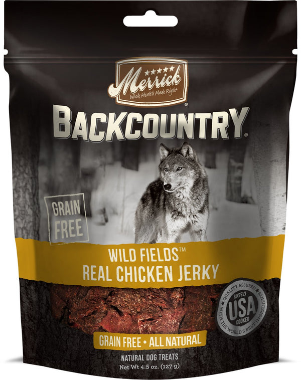 Merrick Backcountry Wild Fields Real Chicken Jerky Dog Treats, 4.5-oz